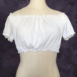 Garage White Milkmaid Top